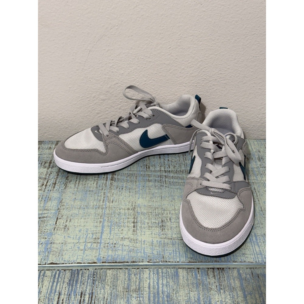 Nike SB Alleyoop GS Youth 6Y= Women's 7.5 Grey Teal Skate Sneakers New